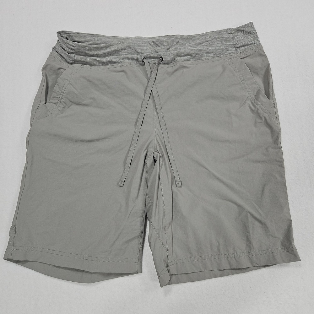 Duluth Trading Co Armachillo Cooling Shorts Womens 14 Gray 10" Nylon Stretch